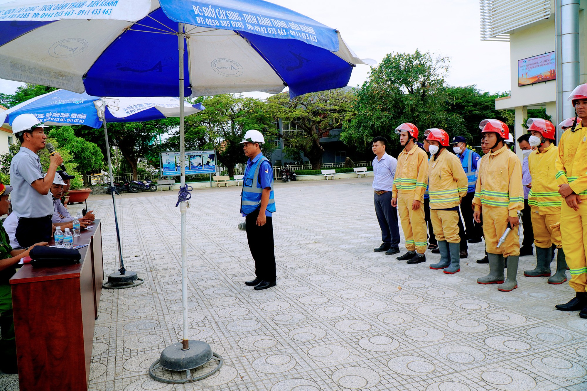 THỰC TẬP PHƯƠNG ÁN CHỮA CHÁY CỦA CƠ QUAN CÔNG AN TẠI CÔNG TY CỔ PHẦN CẢNG CAM RANH NĂM 2024